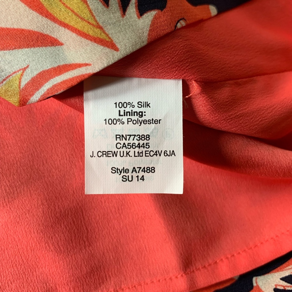 J Crew Twist Back Hibiscus Top - Picture 6 of 8